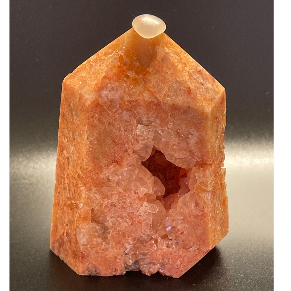 Pink Amethyst Druzy Point Tower